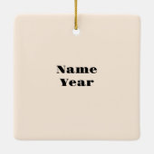 ウェザー最高の女子クリスマス飾り セラミックオーナメント (裏面)