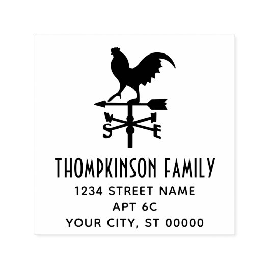 ウェザー素朴ベーン#3名差出人住所 セルフインキングスタンプ (デザイン)