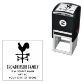 ウェザー素朴ベーン#4名差出人住所 セルフインキングスタンプ (インサイチュ)