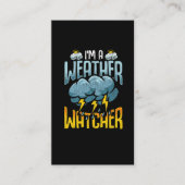 ウェザー·ウォッチャー·ユーモおもしろいア気象学専門 名刺 (正面)