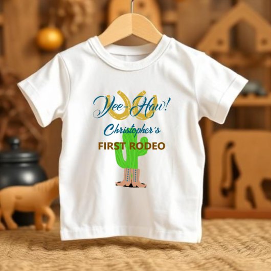 ウェスタカウボーイロデオバースデー ベビーTシャツ