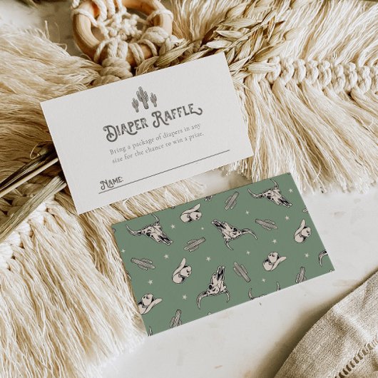 ウェスタンおむつラッフルカード エンクロージャーカード