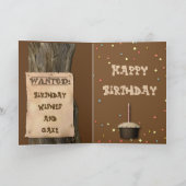ウェスタンおもしろい誕生日カードと"Basset Sheriff" カード (内部)