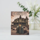 ウェスタンお洒落キャットハウディハローフラットカード 招待状 (スタンド正面)