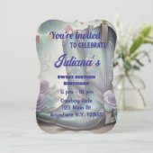 ウェスタンお洒落ブーツとフローラチャーム 招待状 (スタンド正面)