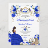 ウェスタンかわいらしブルーチャロ女性のカーボーイキンセアニラ 招待状 (正面/裏面)