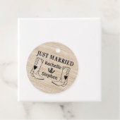 ウェスタンたった今結婚しましたウッドカウボーイブーツカントリー フェイバータグ (インサイチュ)