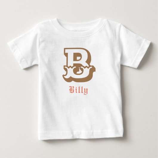 ウェスタンな誇り オーダーメイド モノグラム ベビーTシャツ (正面)