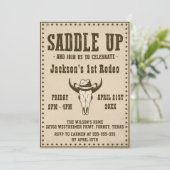 ウェスタンな誕生日パーティーにご参加ください 招待状 (スタンド正面)