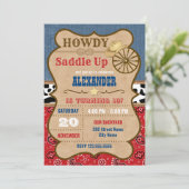 ウェスタンの誕生日パーティー 招待状 (スタンド正面)