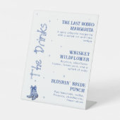 ウェスタンをテーマにしたバチェロレッテウィークエンドパーティー飲料 台座サイン (正面)