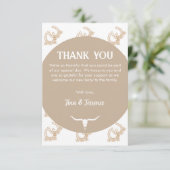 ウェスタンをテーマにしたベビーシャワーサンキューカード サンキューカード (スタンド正面)