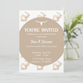 ウェスタンをテーマにしたベビーシャワー招待状 招待状 (スタンド正面)