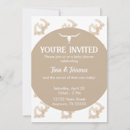 ウェスタンをテーマにしたベビーシャワー招待状 招待状