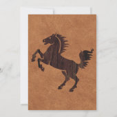 ウェスタンをテーマにした革のルック結婚ス 招待状 (裏面)