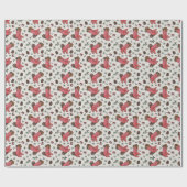 ウェスタンアイボリークリスマスカウボーイブーツ,ピネコーンベリー ラッピングペーパー (フラット)