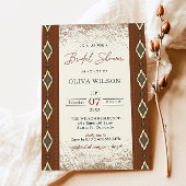 ウェスタンアステカブライダルシャワー招待状ボホ素朴ー 招待状