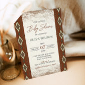 ウェスタンアステカベイビーシャワー招待状ボホ素朴ー 招待状