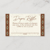 ウェスタンアステカボホ素朴おむつラッフルカード エンクロージャーカード (正面)