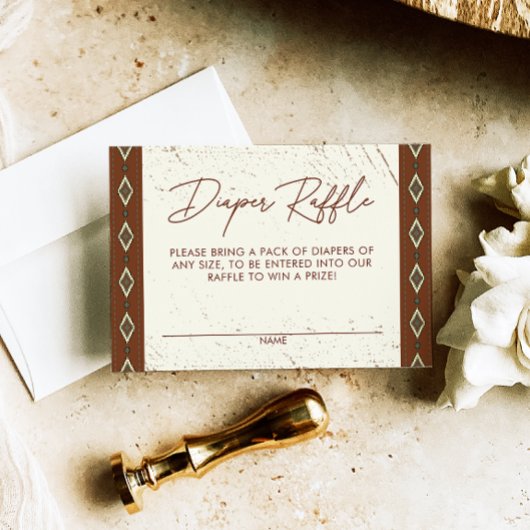 ウェスタンアステカボホ素朴おむつラッフルカード エンクロージャーカード