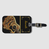 ウェスタンインスパイアアコースティックギターデザイン ラゲッジタグ (正面横)