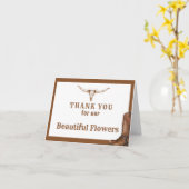 ウェスタンウェディングデーサンキューカードからベンダー カード (黄色い花)