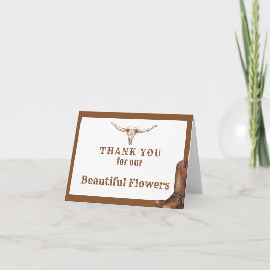 ウェスタンウェディングデーサンキューカードからベンダー カード (正面)