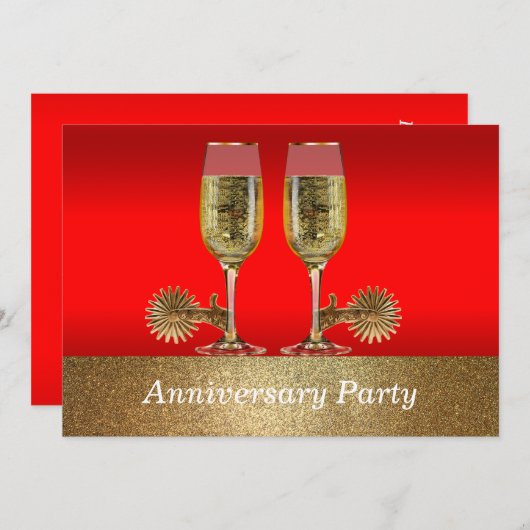 ウェスタンウェディング招待状 アニバーサリーパーティー 招待状 (正面/裏面)