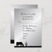 ウェスタンウェディングRSVP 出欠カード (正面/裏面)