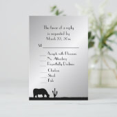 ウェスタンウェディングRSVP 出欠カード (スタンド正面)