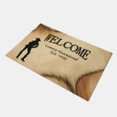 ウェスタンウェルカムトゥホームステッドエスト日付 ドアマット (アングル)