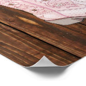 ウェスタンウェルカムリトルオウム女性のカーボーイベビーシャワーPo ポスター (角)