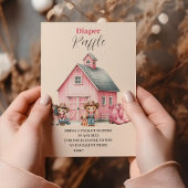 ウェスタンウォーターカラーベビーガールおむつラッフル エンクロージャーカード