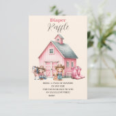 ウェスタンウォーターカラーベビーガールおむつラッフル エンクロージャーカード (スタンド正面)