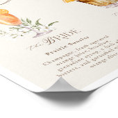 ウェスタンウォーターカラー新郎新婦シグネチャードリンク ポスター (角)