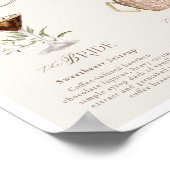 ウェスタンウォーターカラー新郎新婦シグネチャードリンク ポスター (角)