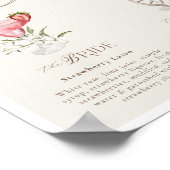 ウェスタンウォーターカラー新郎新婦シグネチャードリンク ポスター (角)