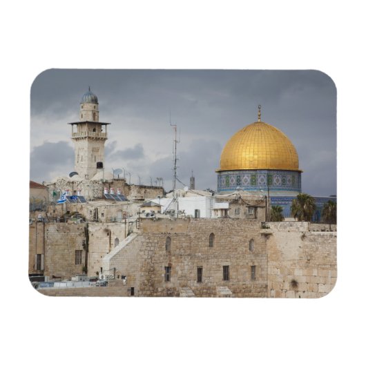 ウェスタンウォールプラザのビュー午後遅く マグネット (横)