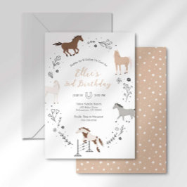 ウェスタンエクエストリアン誕生日招待状 招待状