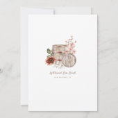 ウェスタンエレガントウォータカラーフローラカウボーイ結婚ズ 招待状 (裏面)