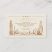 ウェスタンエレガントスの結婚詳細エンクロージャカード エンクロージャーカード (正面)