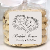 ウェスタンエレガントホースカントリー素朴ブライダルシャワー スクエアシール