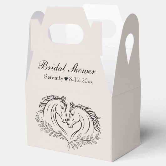 ウェスタンエレガントホース素朴カントリーブライダルシャワー フェイバーボックス (オープン)