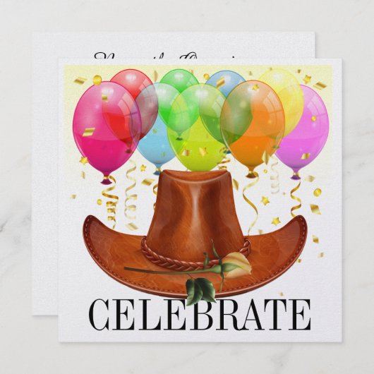 ウェスタンエレガント招待状 招待状 (正面/裏面)