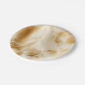 ウェスタンエレガント金ゴールドホワイトクリームコウィド ペーパープレート (アングル)