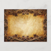 ウェスタンエレガント・ヴィンテージの結婚式は日付を除く 案内ポストカード (裏面)