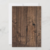 ウェスタンカウガールラスティック30歳の誕生日 招待状 (裏面)