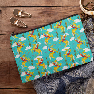 ウェスタンカウガールレトロパターン アクセサリーポーチ