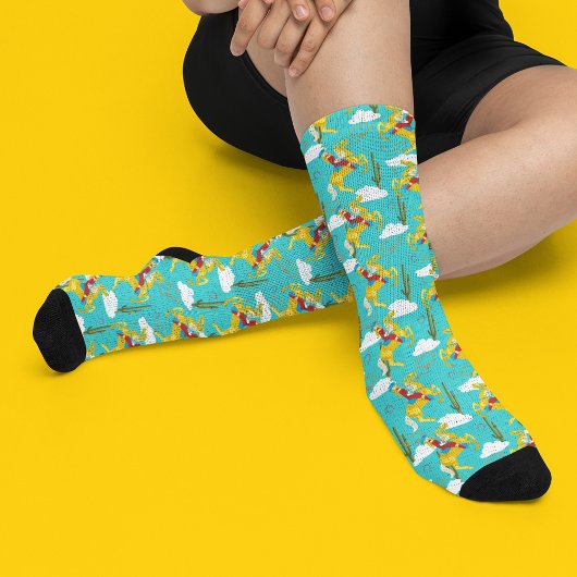 ウェスタンカウガールレトロパターン ソックス