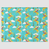 ウェスタンカウガールレトロパターン 薄葉紙 (正面)